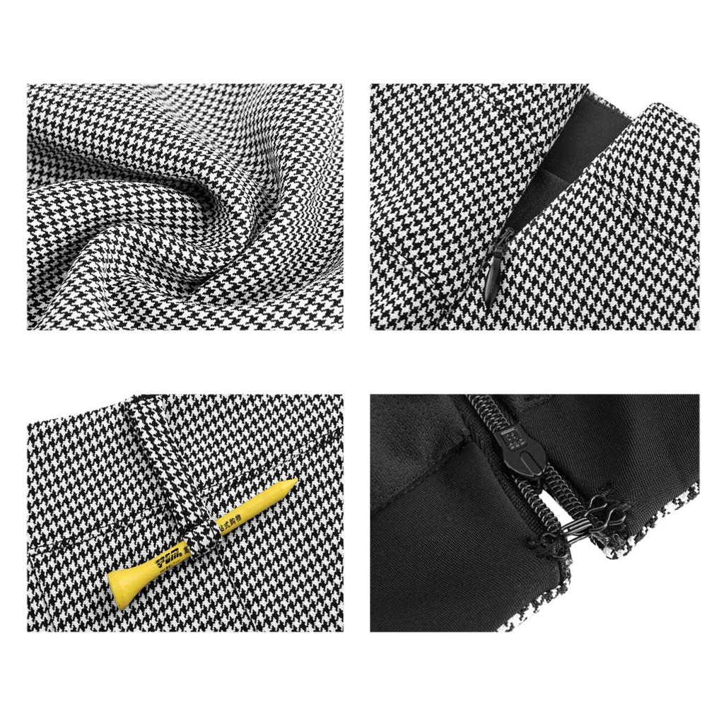 Qirun Pleated Mini Golf Skirt with Polo Shirt and Inner Casual Slim Breathable Women's Pants, Sportswear, Stylish, Fit, Stretchy,