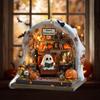 1 Pair Halloween Spooky Ornament Hanging Pendant Durable Construction Cartoon Ghost Design Versatile Home Decoration