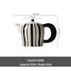 Striped Ceramic Water Cup & Teapot Set for Living Room and Afternoon Tea