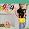 Kids Canvas Shoulder Bag For Preschool With Lightweight Design And Cute Cartoon Pattern