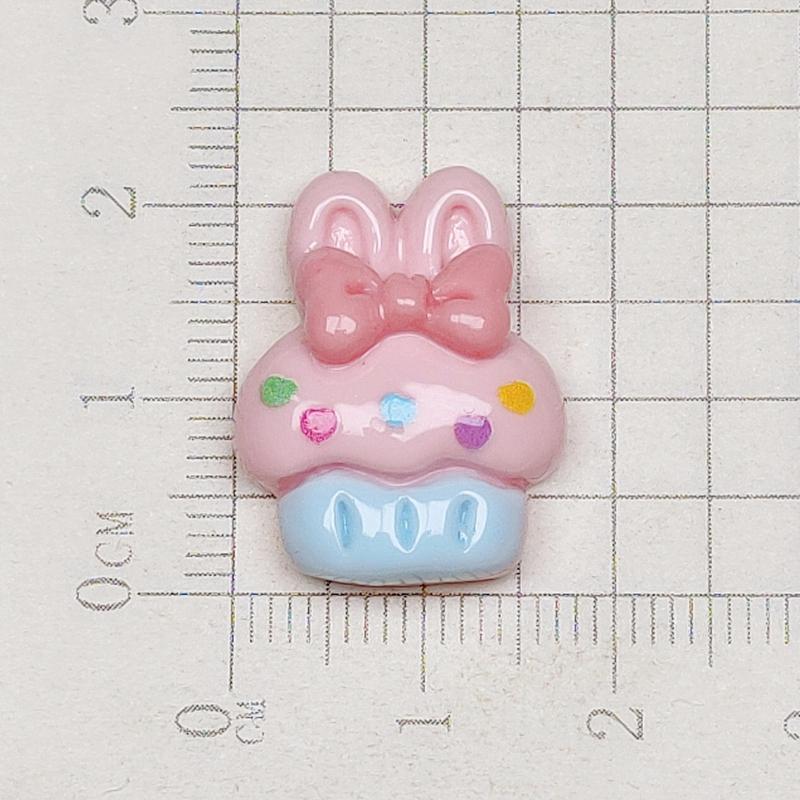 10Pcs Cartoon Cute Cartoon Rabbit, Crystal Ball, Bow, Peach Heart, Cake Scrapbook Craft Diy Miniature Ornament Accessories A7