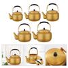 Multifunction Stovetop Tea Pot Aluminum Coffee Pot Ergonomic Handle Gold Water Kettle  Travel