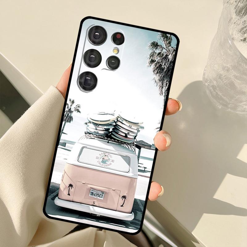 Combi Van Surf For Samsung Galaxy S22 Ultra S21 S20 FE S8 S9 S10 Note 10 Plus Note 20 Ultra Phone Case