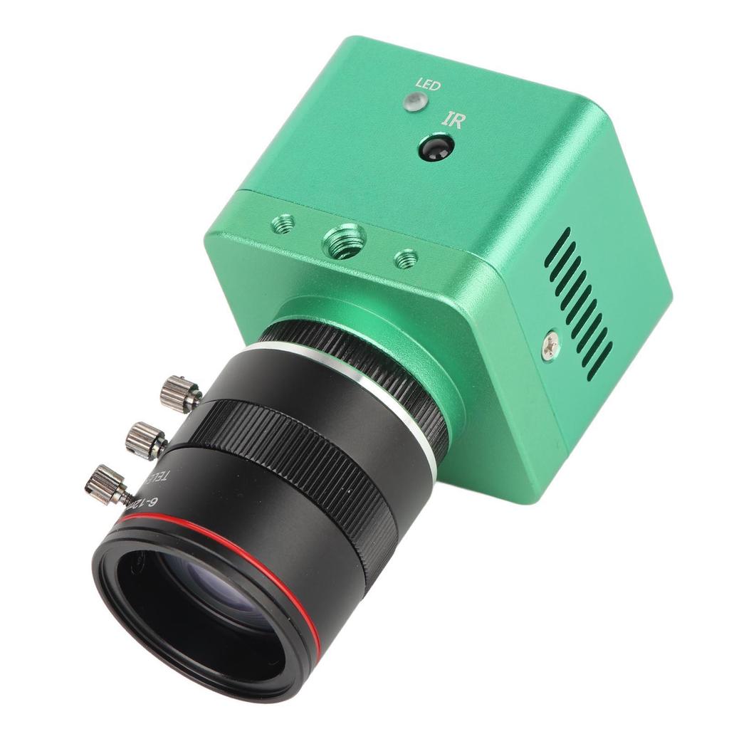 HD Camera Teaching Webcam 4K 41MP Digital Zoom with 6‑12mm F1.6 Lens Bracket Desktop Clip C CS Mount Camera for Live