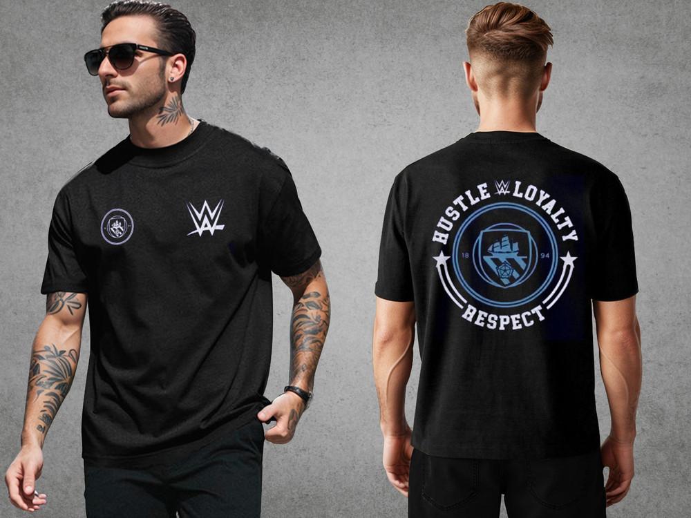 

WWE Wear Графическая футболка Джона Сины, Футболка Hustle Loyalty Respect, Рестлер США. 4XL