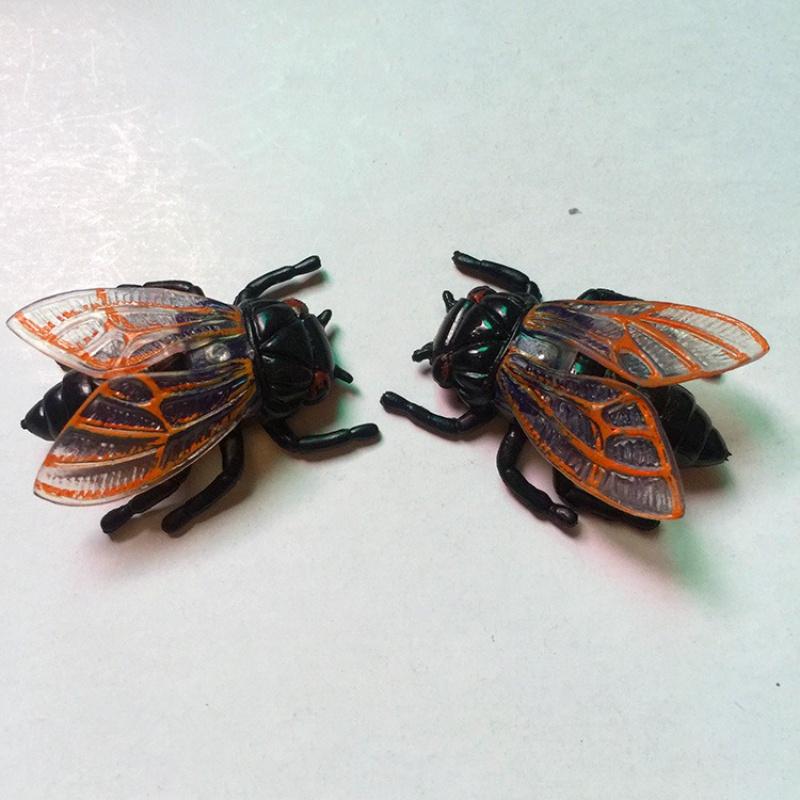 10pcs Simulation Cicada Novelty Ornament, Halloween Toy Model Ornament, Halloween Gift, Office, Furniture Ornament Statues