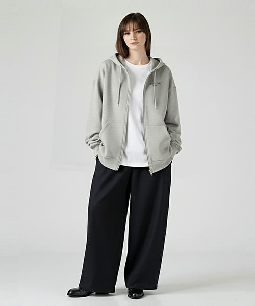 Signal Logo Hoodie 2-Way Zip-Up_Gray