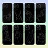 Sexy Line Minimalist Line Drawing Phone Case Silicone Soft For IPhone 17 16 15 14 13 12 11 Black Soft Silicone Case