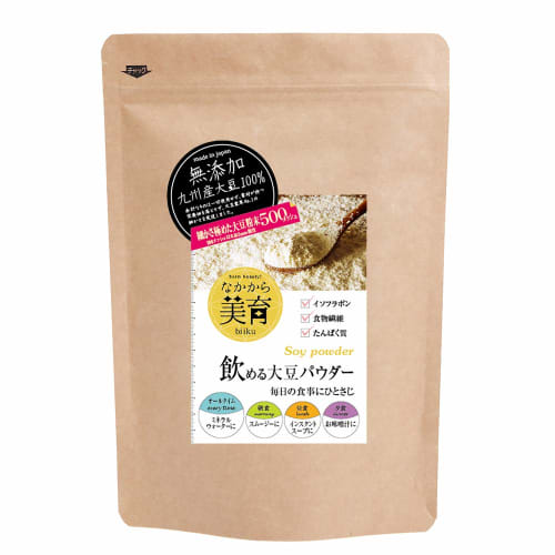 Orgalife Nakakara Biiku Drinkable Soybean Powder, Ultra-Fine, 500 Mesh, 450g, Made with Domestic Soybeans, No Additives