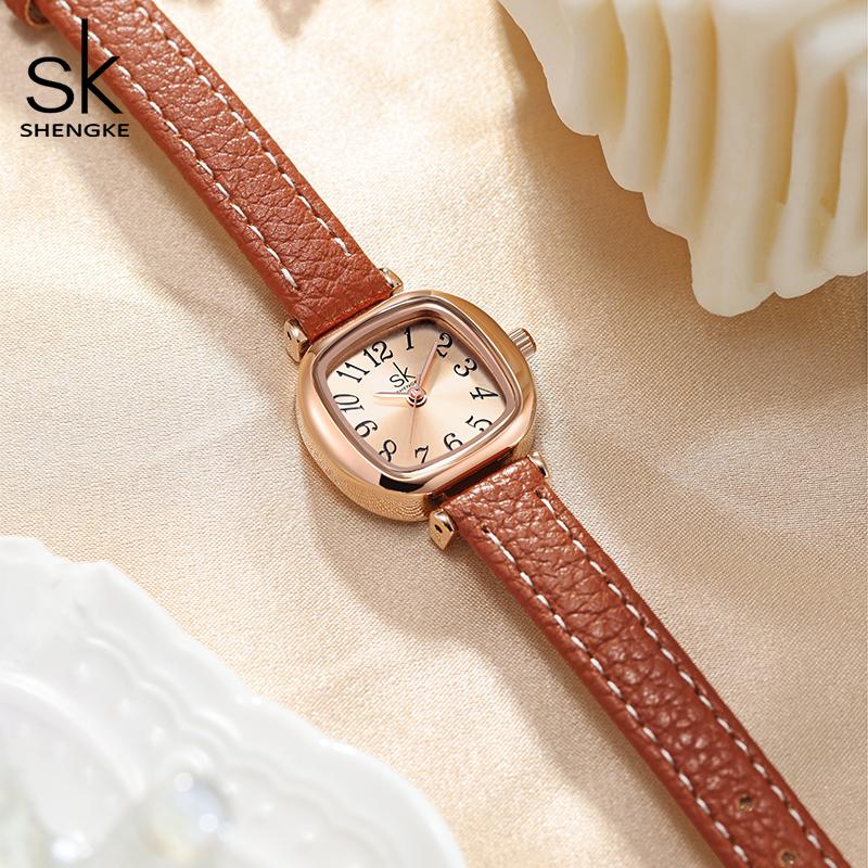 SHENGKE SK Watch Fashion Woman Watches Elegant Women's Quartz Wristwatches Original Ladies Clock Relogio Feminino