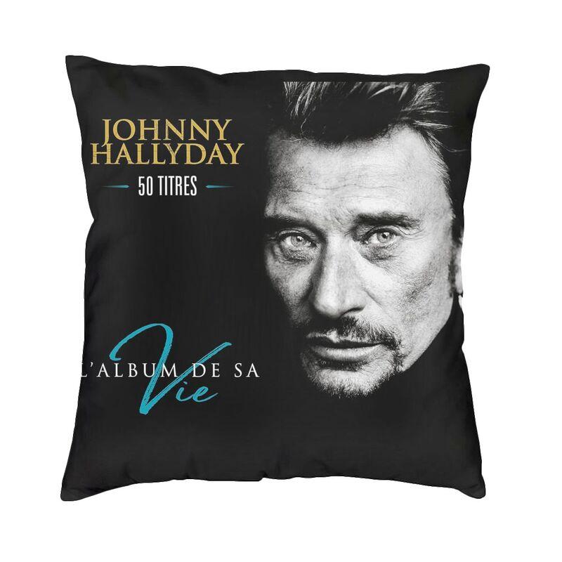 Motorcycle Johnny Hallyday Pillow Case Xcm Decorative French Rock Singer Modern Cushion Cover Soft Pillowcase