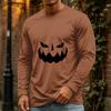 Men's Halloween Long Sleeve Neck Casual Top for Party