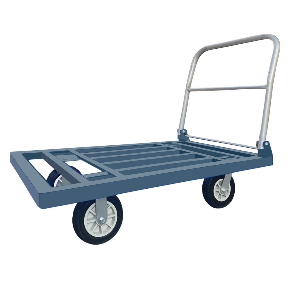 GupHoom Foldable Platform Hand Truck Cart Heavy Duty Car Flatbed Trolley Dolly Heavy Duty Type Rubber Casters 4 Inch Wheels Easy Push Moving 75 X 50
