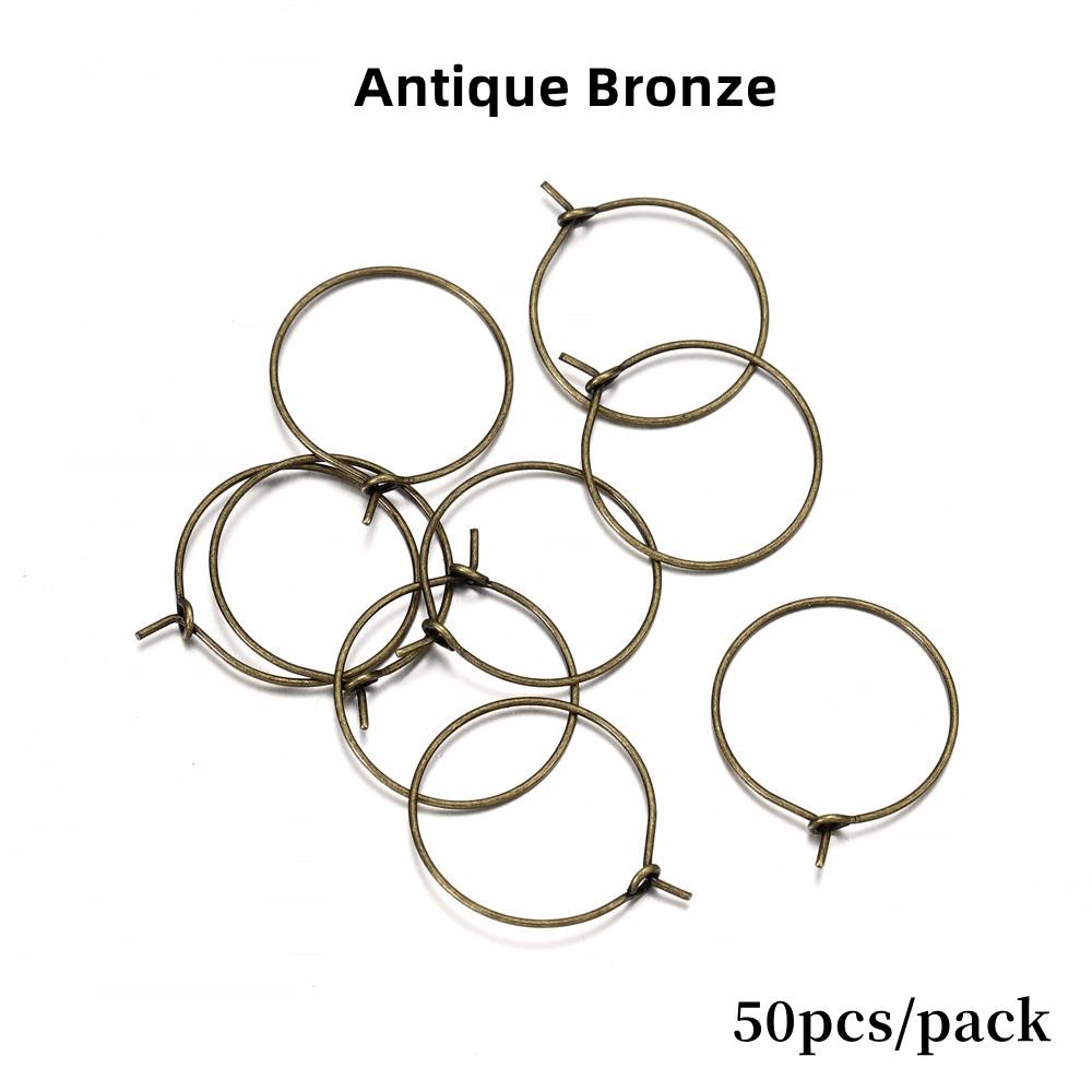 10-50pcs/lot 20 25 30 35 40 mm Hoops Earring Big Circle Hanging Earrings Findings For DIY Jewelry Making Accessories Supplies