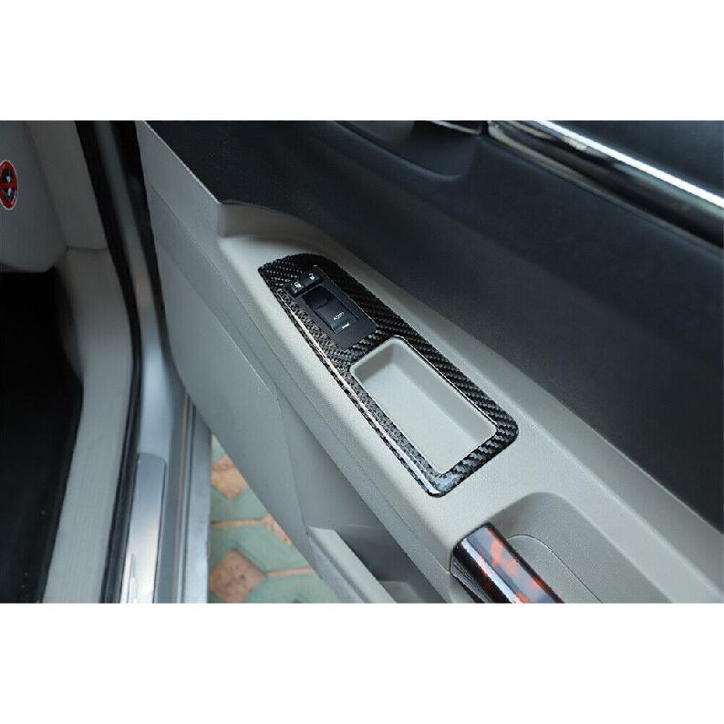 4Pcs Carbon Fiber Window Lift Switch Cover Trim For Chrysler 300 300C 2004-2009