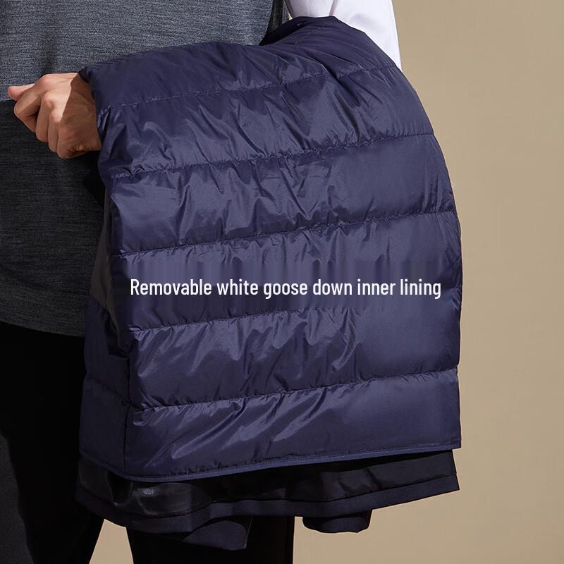 Antonio Men's Business Wool Jacket with Detachable Goose Down Liner