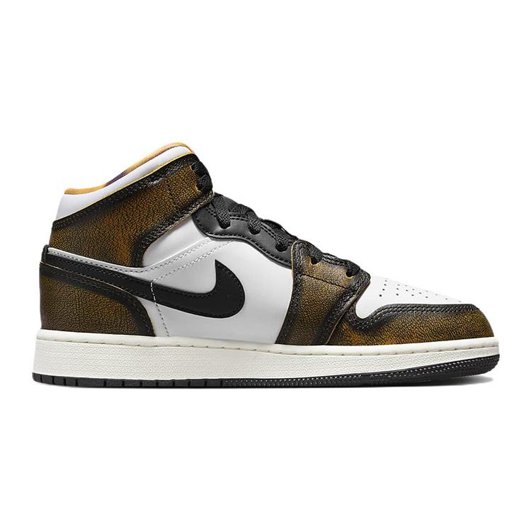 New Jordan 1 Mid SE Orange Wear Away GS DQ8418-071