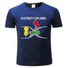 Men cotton T Shirt Fashion tshirt  Electricity Explained style t-shirt for man Ohm's Law Version2 teeshirt short sleeve teeshirt