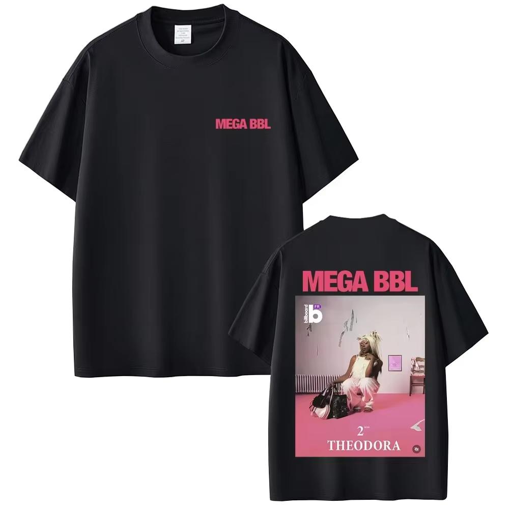 Rapper Theodora Mega Bbl Album Graphic T-shirt Men Women Hip Hop Fashion Pop Music T Shirt Unisex Casual Vintage Cotton T-shirts M