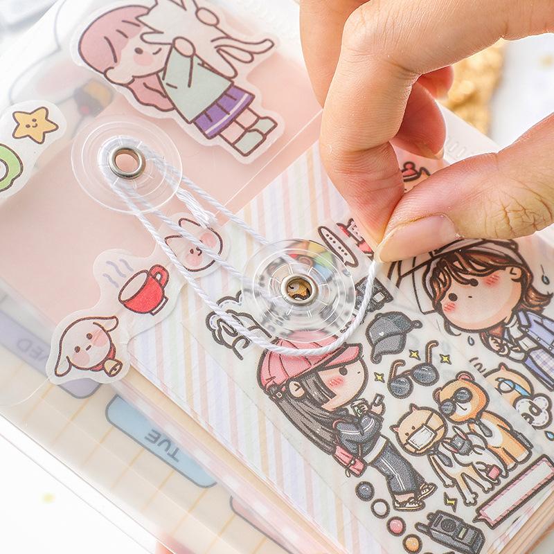 Mini A6 Size File Folder Organizer PP Waterproof Transparent Document Bag for School Office Supplies Stationery