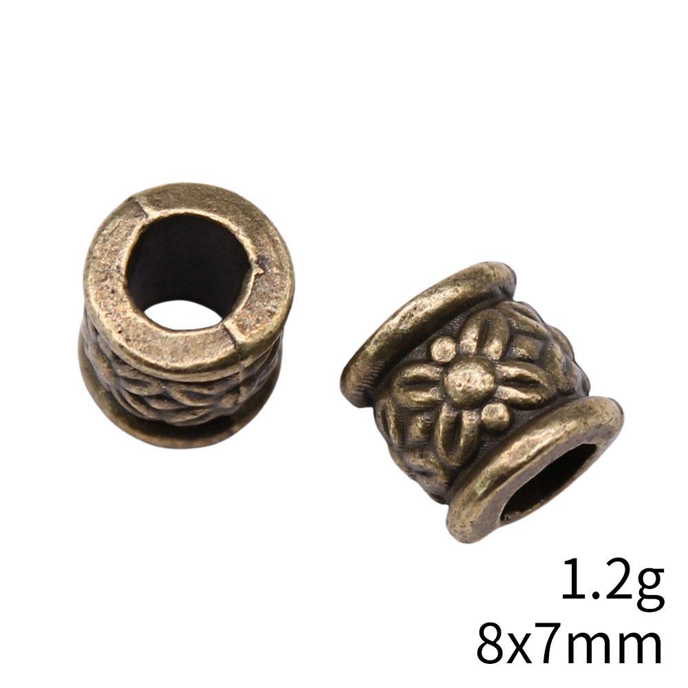 Bead Pendant Jewelry Findings Big Hole Beads Loose Spacer Accessories Parts Beads For Making Bracelets Women's Accessories