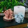 Fliegendes Haus Silikonform 3D Kleine Hausformen Ornament Bastelformen Sukkulenten Formen für Tischdekorationen