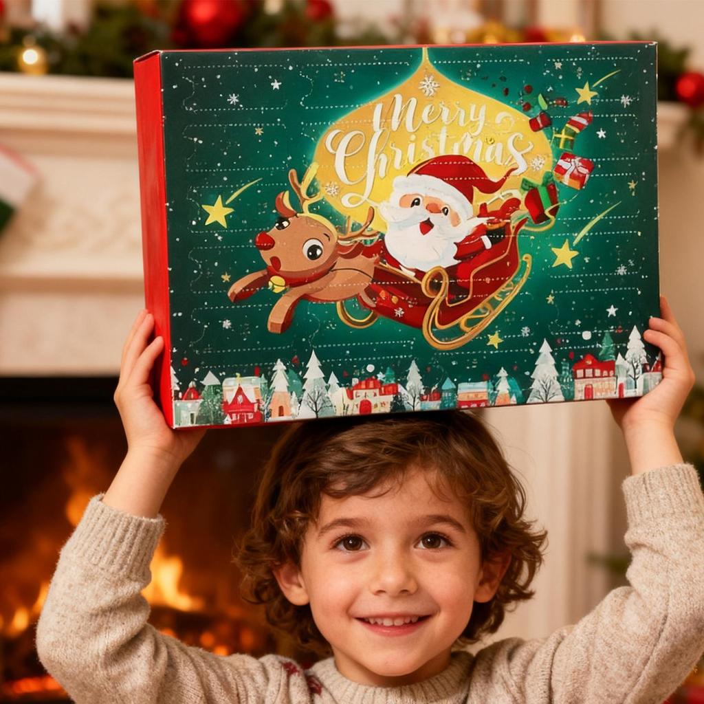 2025 Julnedräkningskalender 24-dagars Rolig Adventskalender med Strumpor för Barn Semester Födelsedagskalas Småpresenter Hem Daglig Gåva