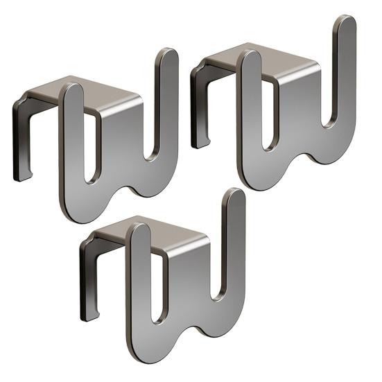 Wall-Mounted Shoe Rack with Drainage Holes Space-Saving Aluminum Hooks for Bathroom Kitchen No-Drill Adhesive Installation Rack for Slippers Towels