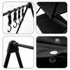 Outdoor Camping 3 Tier Rack Portable Folding Aluminum Alloy Storage Rack with 4 Hooks Picnic Folding Rack Picnic Folding Shelves