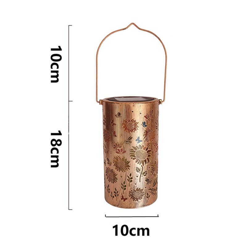 Waterproof Solar Sunflower Lantern: Wrought Iron Projection Lamp for Outdoor Courtyard Decoration