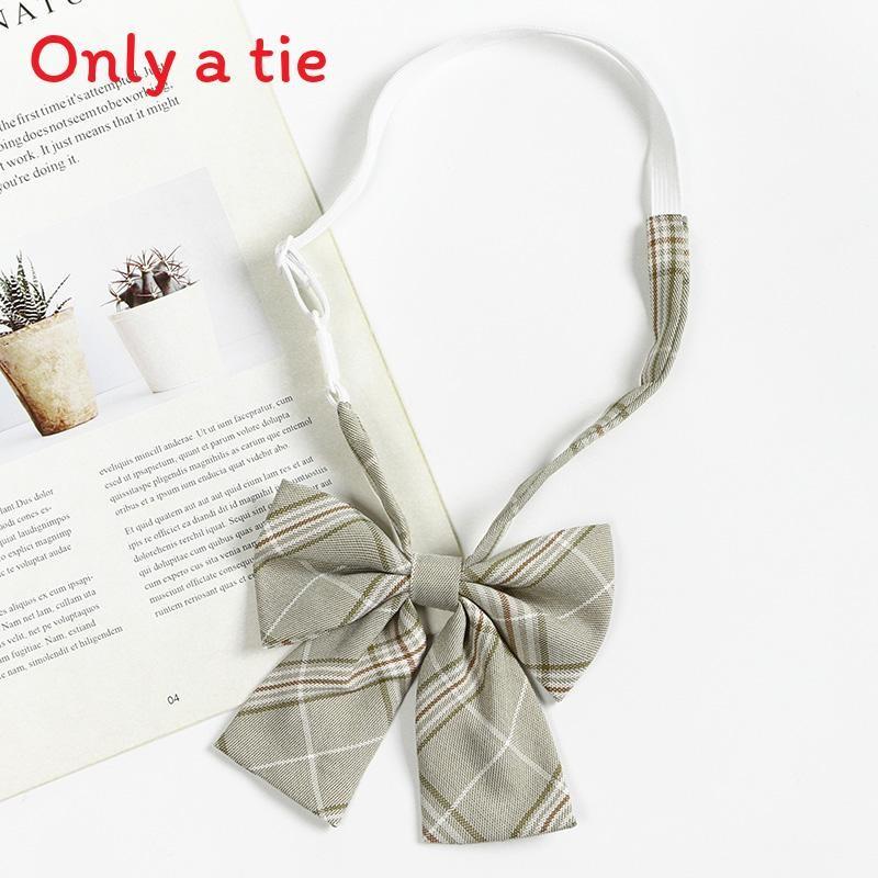 Checkered Retro Brown Striped Tie And Bow For Casual School Outfits Gifts And