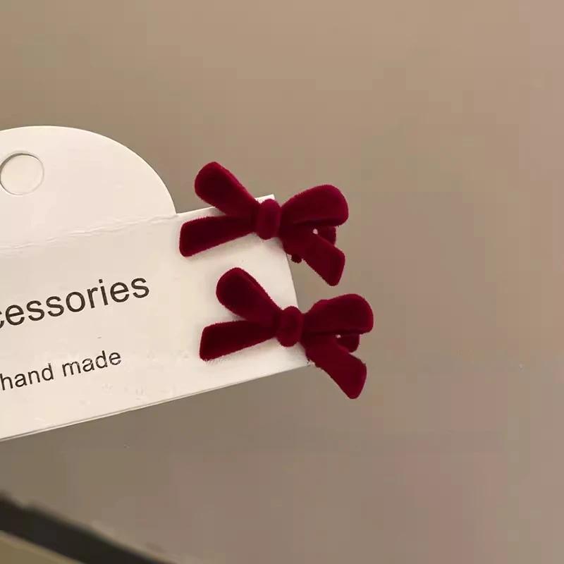 

10pcs Mini Red Velvet Bow Hair Clips Little Girls Sweet Candy Color Velvet Bow Knot Hairpins Hairgrips Barrette Hair Accessories 1pcs вино красного