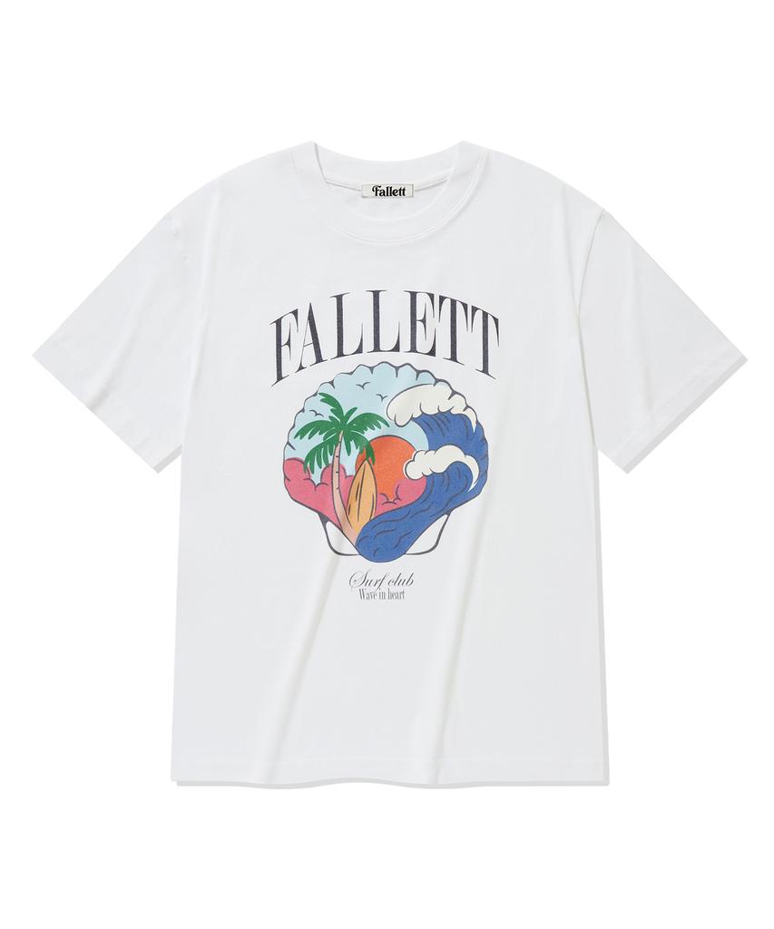FALLETT Shell Beach Short Sleeve Tee White