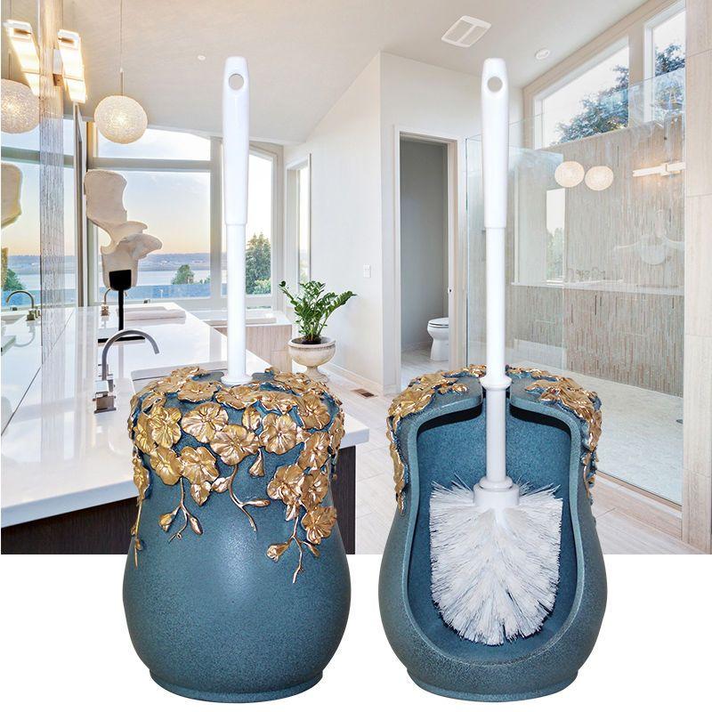 Creative Toilet Brush Set Cartoon Lotus Leaf Frog Toilet Cleaning Tool with Base Toilet Cleaning Brush