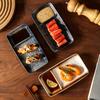 1PC Japanese Style Exquisite Plate Modern Sushi Tray Practical Ceramic Multi Compartment Plate