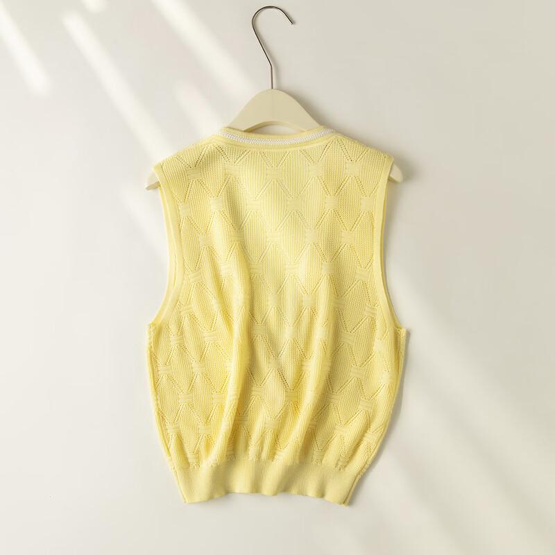 Srcr Women's Silk Blend V-Neck Knit Cardigan Vest