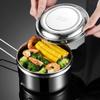 Stainless Steel Round Lunch Box with Divider