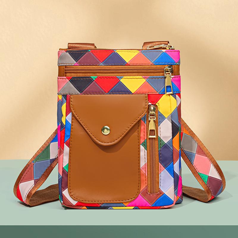 Модная женская сумка через плечо женская нейлоновая сумка для мобильного телефона сумка-кошелек из цельного куска кожи маленькая женская сумка через плечо для женщин 1198₽