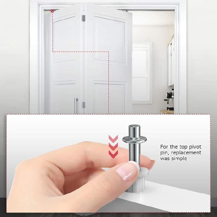 2Set Closet Door Hardware Repair Kits Top & Bottom Pivots,Bracket & Guide Wheels