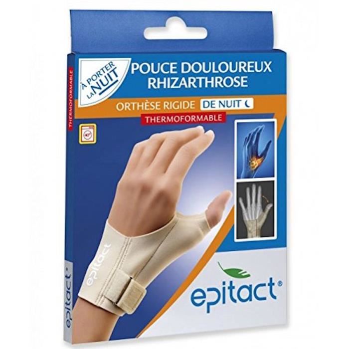 Epitact Pouce Douloureux Rhizarthrose Orthèse rigide de Nuit Main Droite Taille S