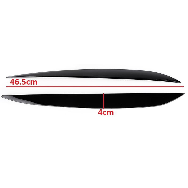 2010 To 2018 For Volkseagen VW Touareg Eyelid Front Headlight Cover Eyebrow Trim Sticker Head Lamp Hihg Quality ABS Glossy Black