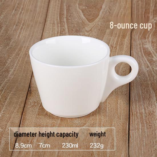 Elegant White Ceramic Coffee Cup & Saucer Set with Spoon – Ideal for Home or Hotel Use