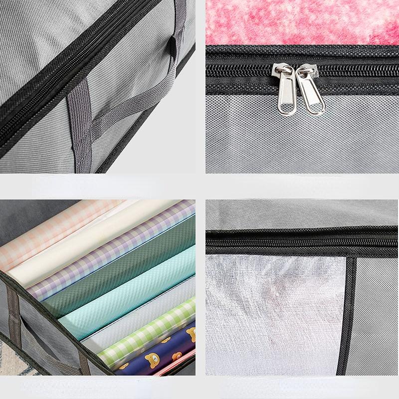 Large Capacity Quilt Storage Bag Non-Woven Clothing Storage Box Wardrobe Organizer for Clothes Bedroom Closet Organizer Case Hot