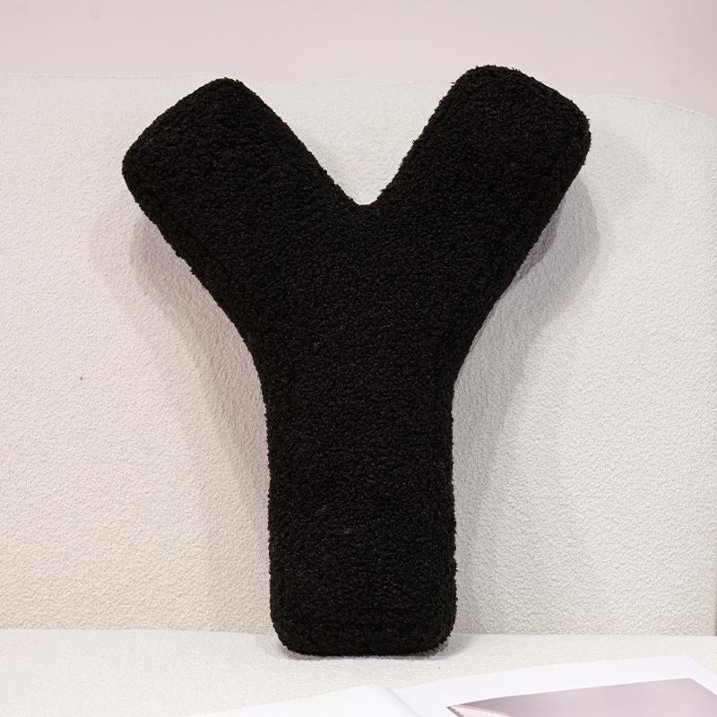 

Alphabet Heart Plush Toys Black Nordic Letters Pillow Sofa Cushion 26 English Letters Stuffed Plush Doll Gift Room Decor