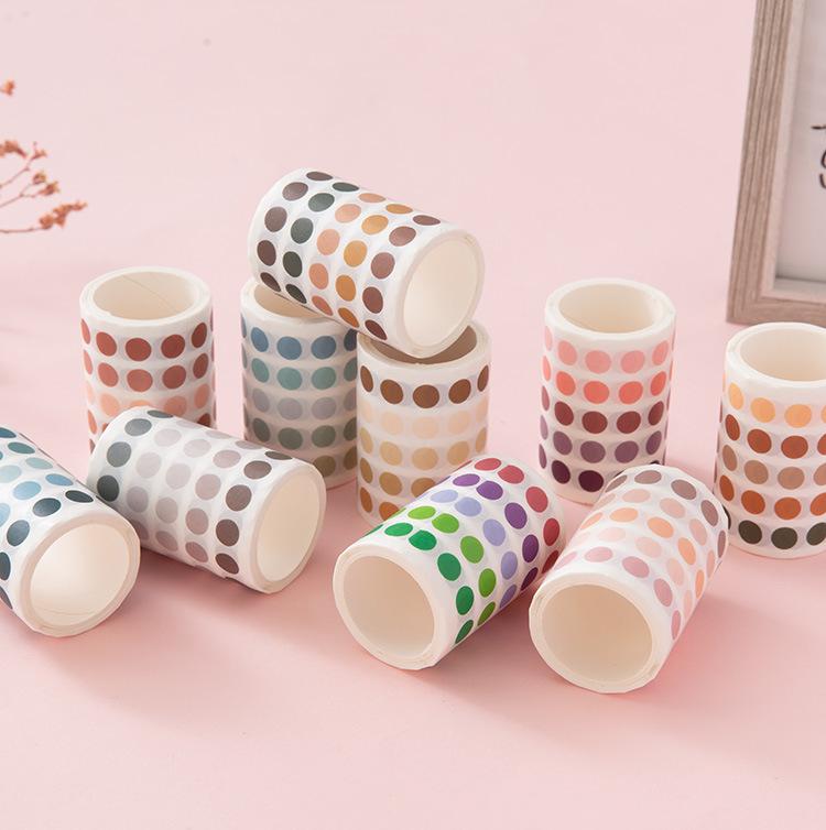 60mmx3m Base Element Decorative Adhesive Tape Dot Masking Washi Tape Diy Scrapbooking Sticker Label School Stationery