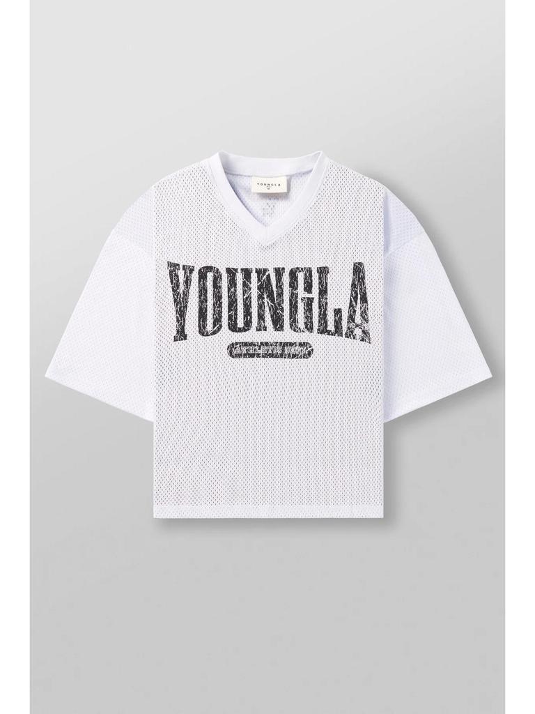 YOUNGLA Men's American Oversized Quick-Dry Mesh T-Shirt for Summer Sports & Fitness