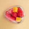 50/100pcs Strawberry Dessert Packaging Box Disposable Cute Dessert Boxes Flip Lids Durable PET Plastic Freezer-Safe Dessert Box