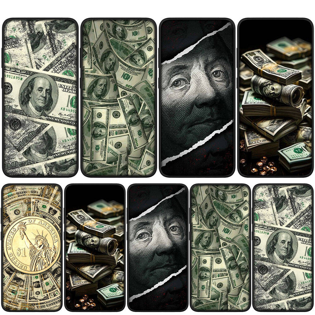 Cover for iPhone 17 16 15 Xiaomi Poco Redmi Note 14 13 12 11 Pro Max 9 16e Samsung Galaxy S25 S24 S23 OPPO Huawei Money 100 Dollars Cool Phone Case