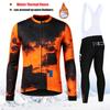 2027 Winter Rvouei Cycling Clothing Men Thermal Fleece Bicycling Clothing Set Outdoor MTB Bike Bib Pants Ropa Maillot Ciclismo