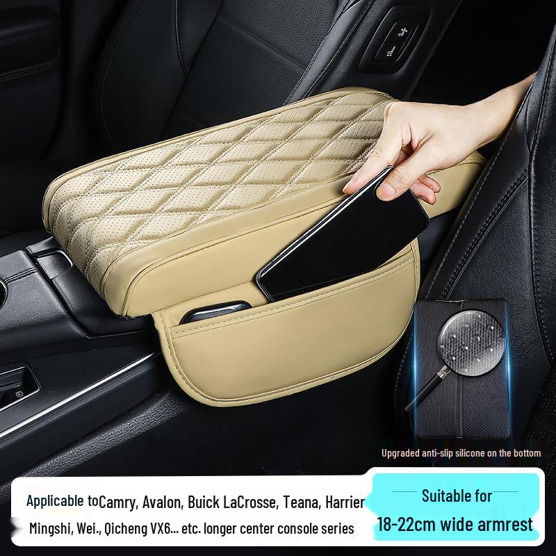 Extra lange 40 cm Armlehnenbox-Auflage für Avalon/Camry - Erhöhungspad mit Taschentuchboxhalter